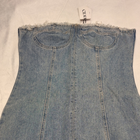 Cider Strapless Denim Dress - Picture 5 of 16